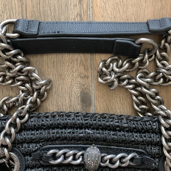 NEW KURT GEIGER Chelsea Raffia Tote Bag Black Small - Picture 7 of 9